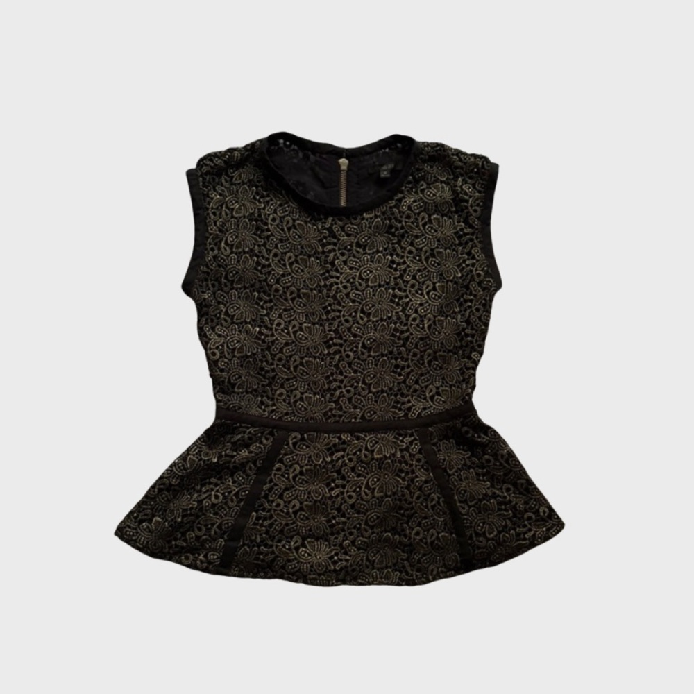 Rachel Zoe Floral Lace Sleeveless Blouse